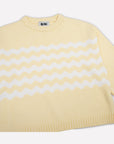 Gigi Knitwear - Wavy Stripe Sweater - Light Yellow & White -