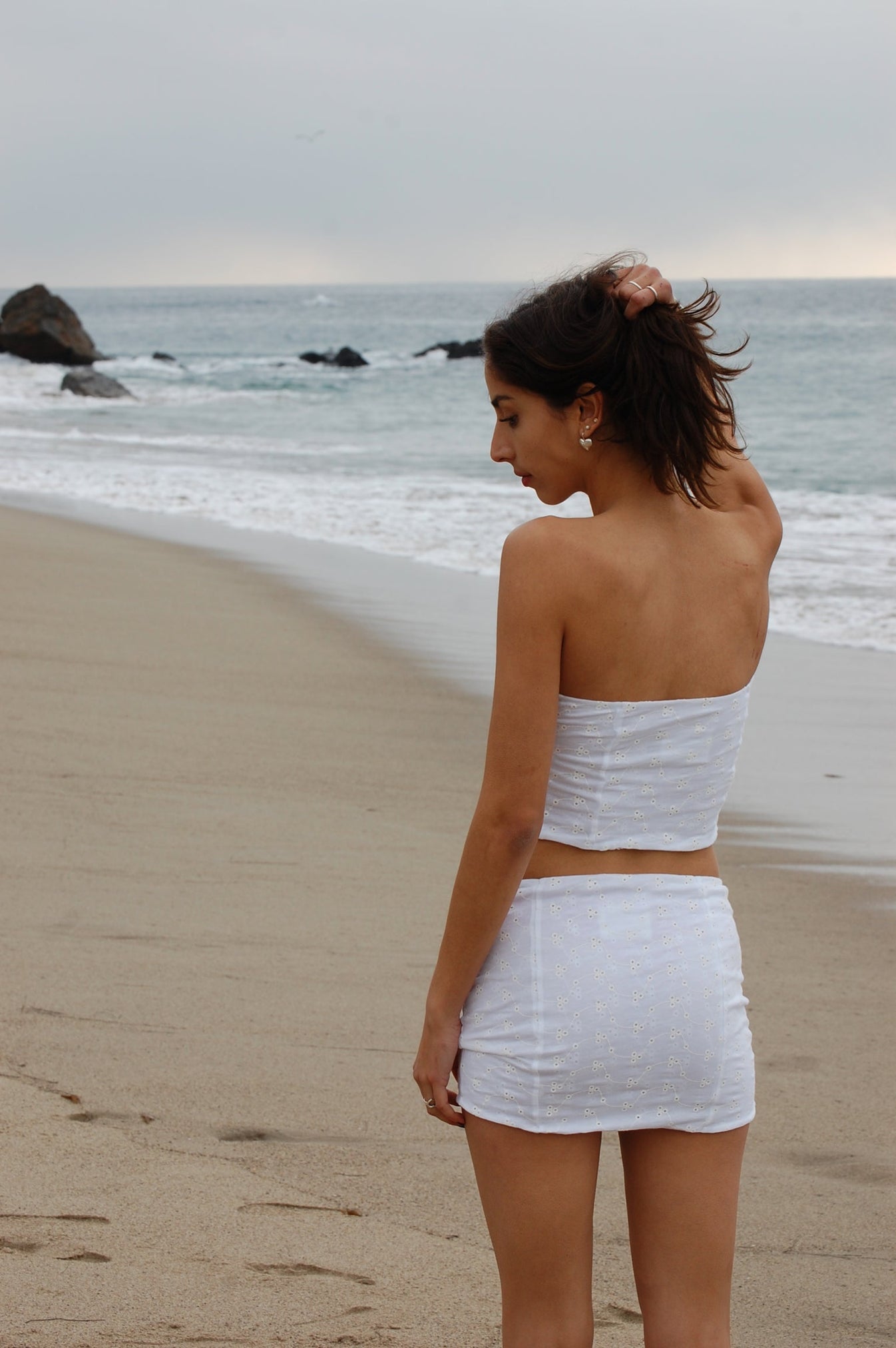 Rowena Strapless Top - Eyelet