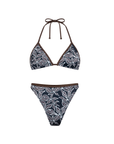 Noserider Surf Club - Medium Coverage Surf Bikini Bottom in Dark Tropics -