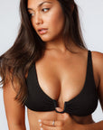 Serei Swim - Devi U-Wire Top - Textured Black -