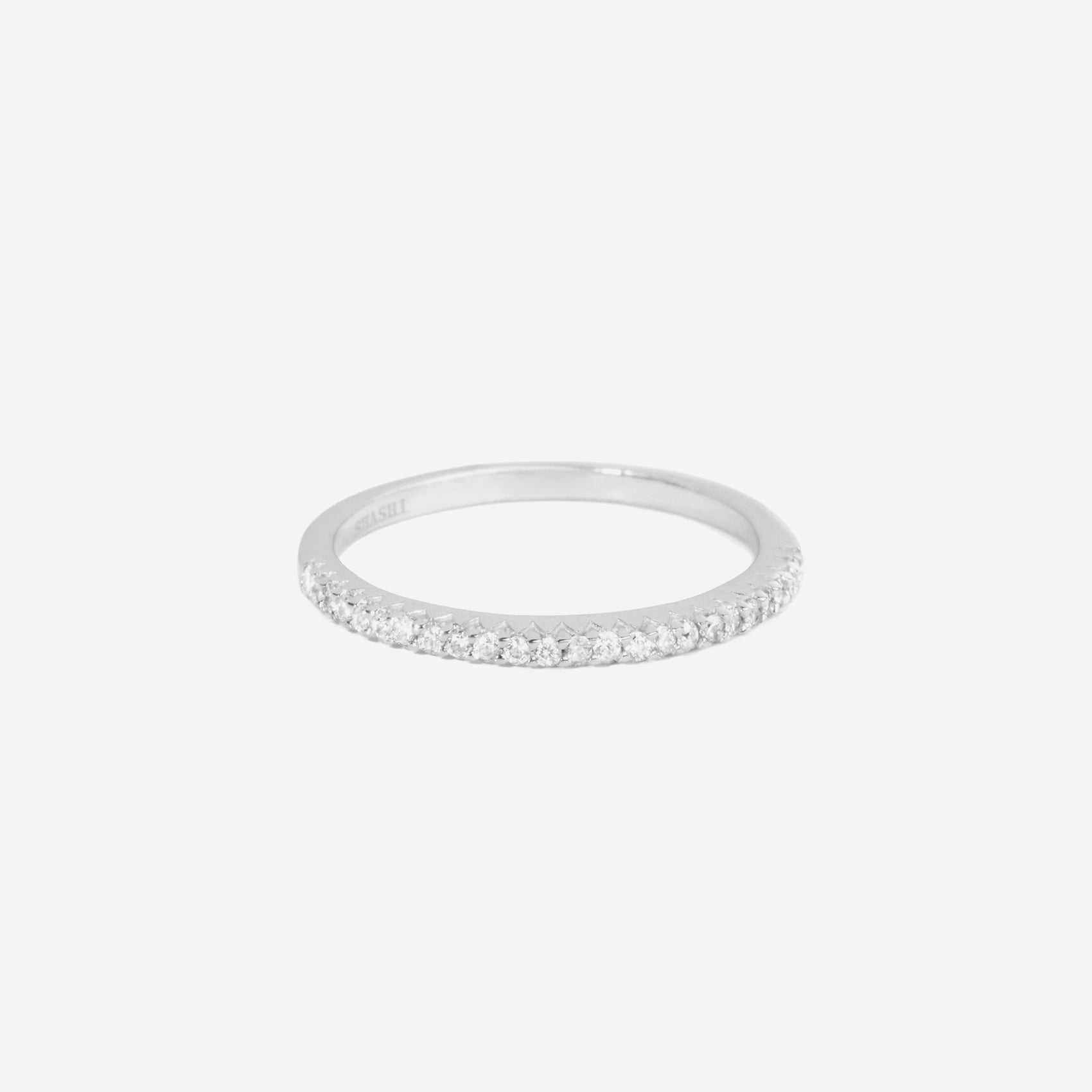 Diamond Bar Ring - Silver