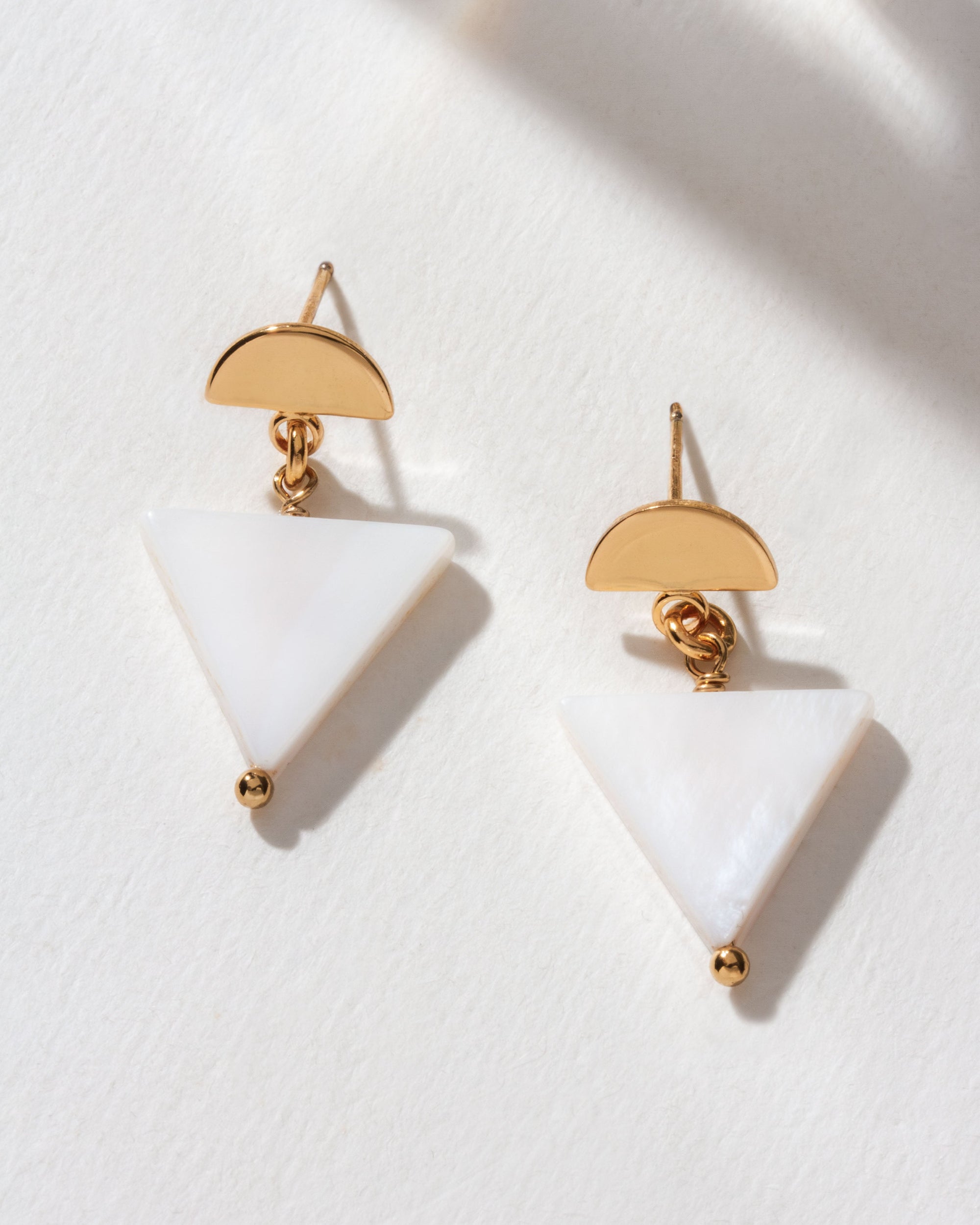 Acute Style Mother Of Pearl Post Earrings