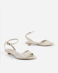 Intentionally Blank - Echo Kitten Heel Sandal - CREAM PATENT