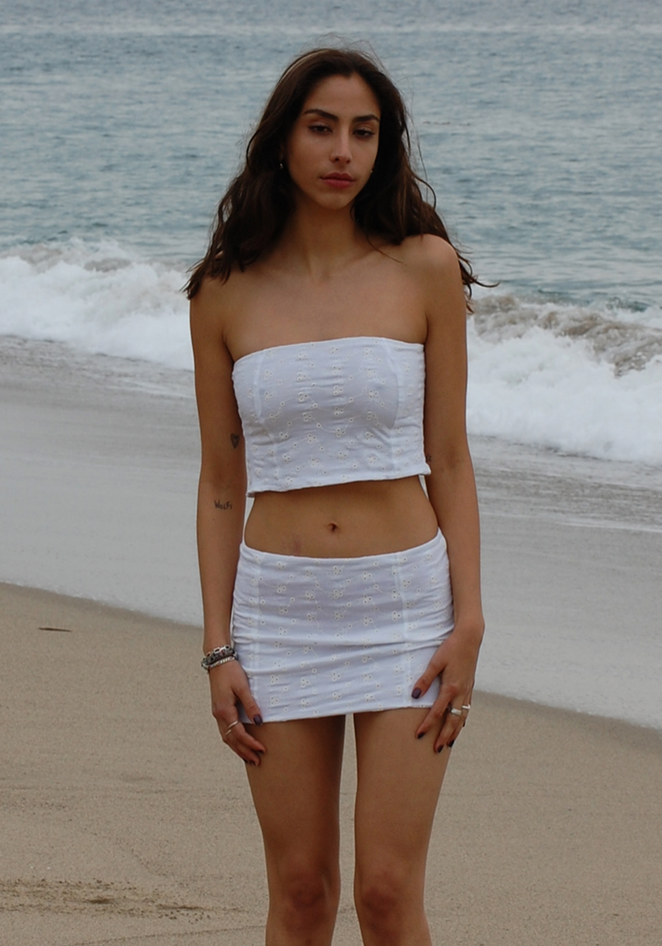 Rowena Strapless Top - Eyelet