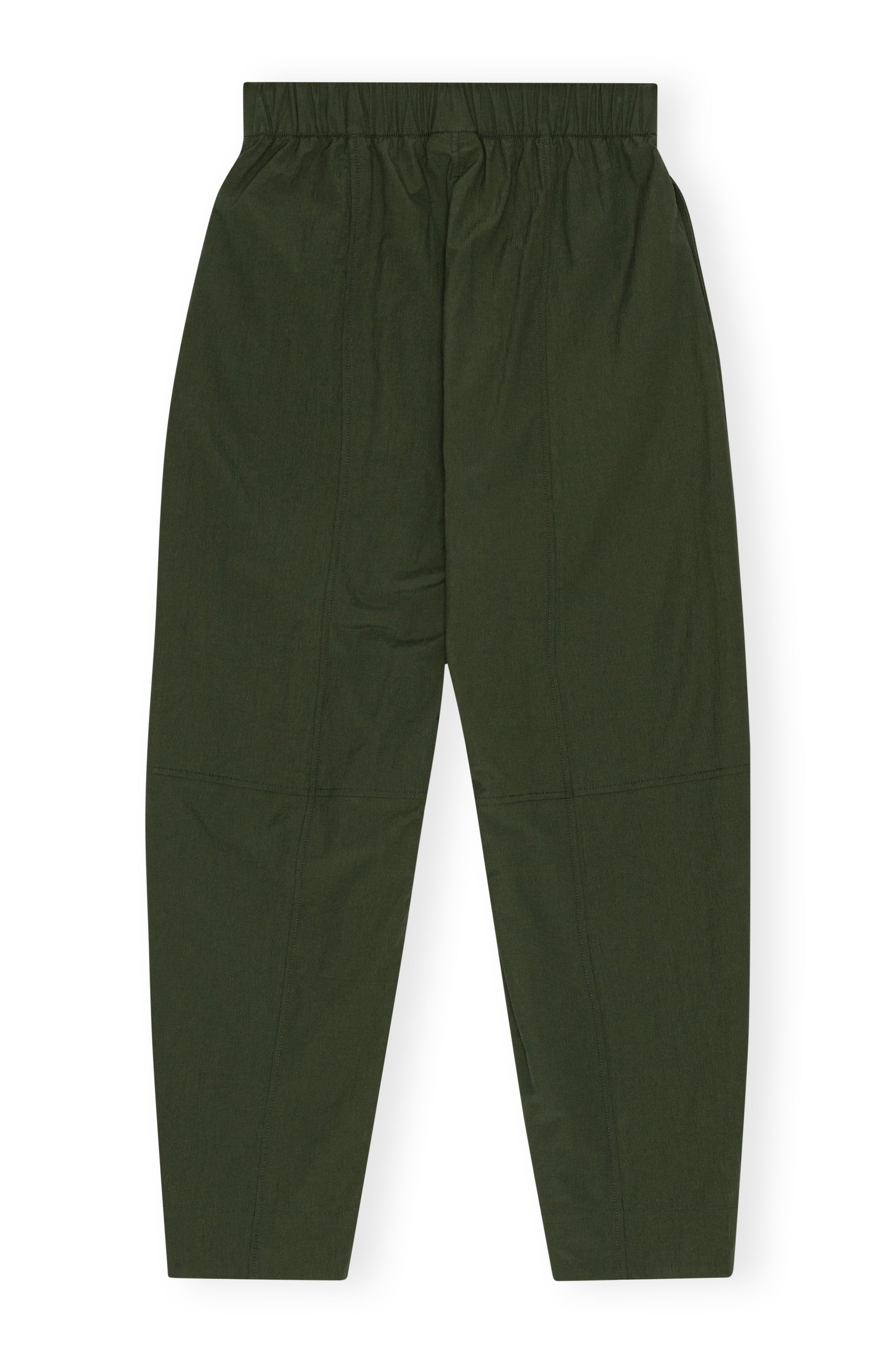 Cotton Crepe Elasticated Curve Pants - Kombu Green