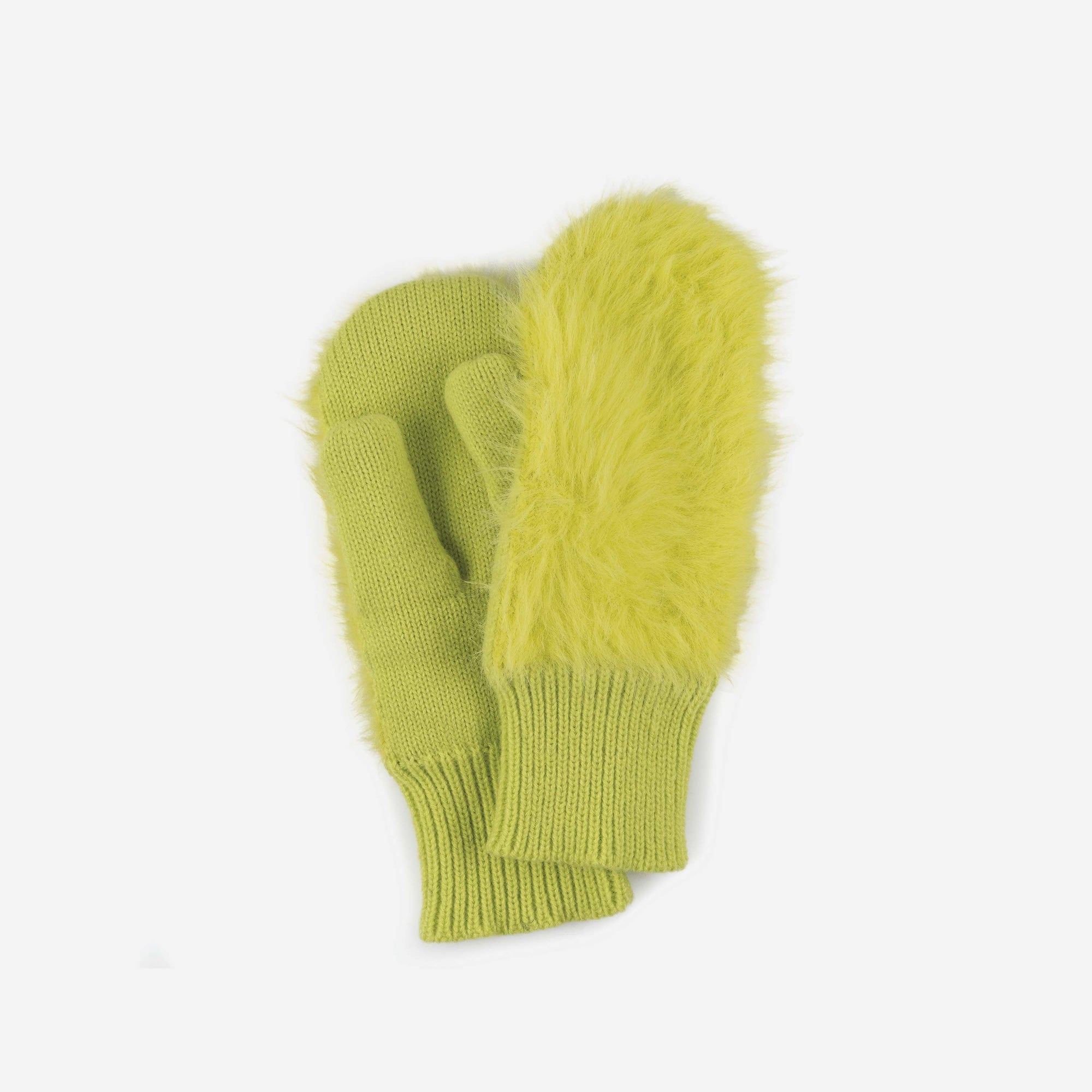 Verloop - Faux Fur Knit Mittens -