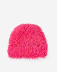 Verloop - Faux Fur Knit Beanie - Fuchsia