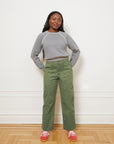 Jess Relaxed Seamed Trousers - Pistachio