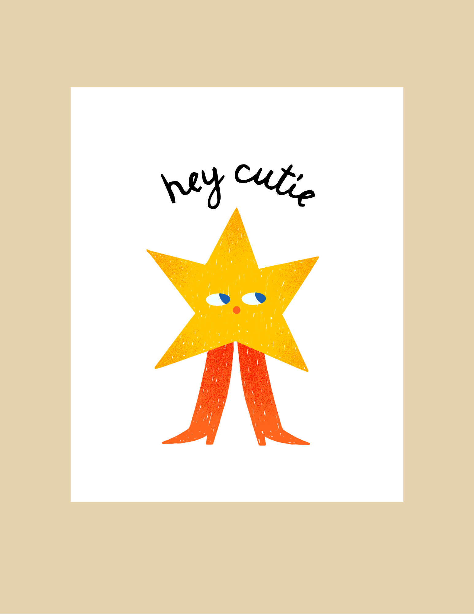 Greeting Card - Hey Cutie