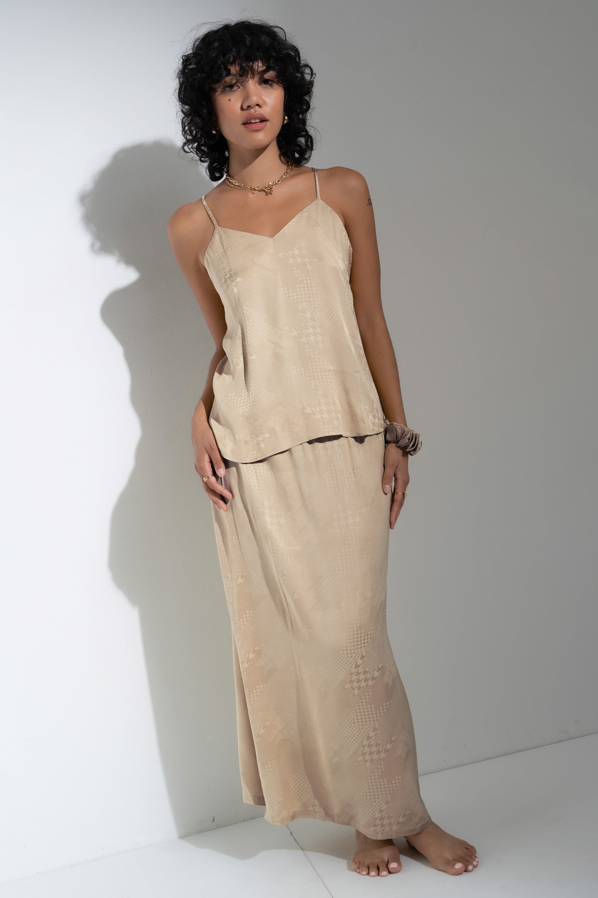 Be Idle - The Slip Skirt - Taupe -