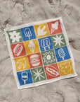 Julie Peach - Beach Picnic Waffle Weave Towel -