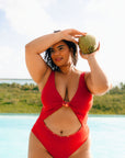 Nomads Swimwear - Shoreline One Piece II - Iguana/Merlot -