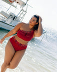 Nomads Swimwear - Bay Bottom II - Iguana/Merlot -