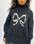Lisa Says Gah - Cece Turtleneck - Ink Bow -