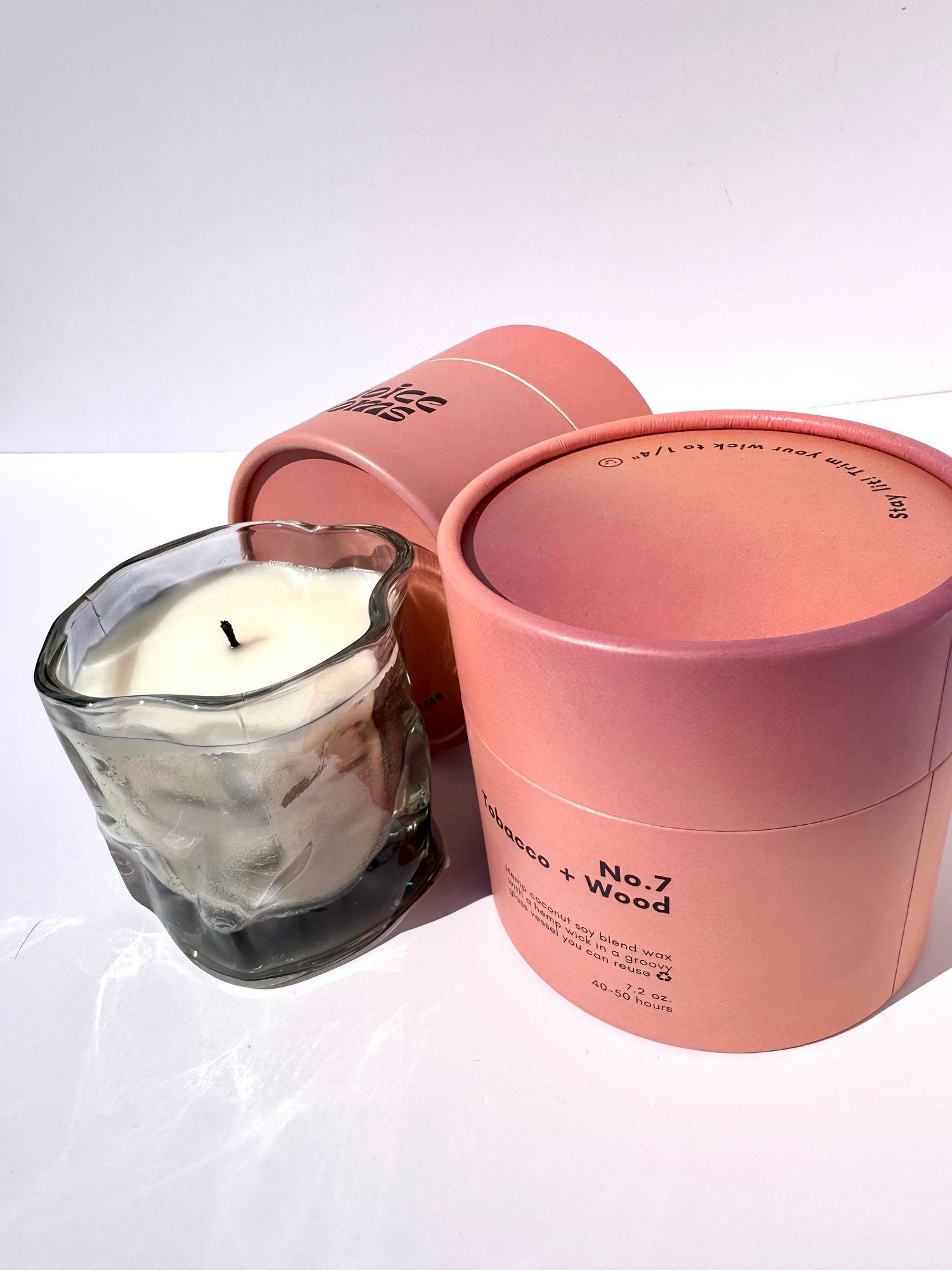 Choice Blooms - No. 7 Tobacco + Wood Candle -