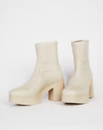 Intentionally Blank - Marlowe Vegan Platform Boot Cream Sole - CREAM VEGAN BELUGA LEATHER