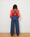 Madelyn Zip Front Overalls - Indigo