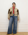 Vanessa Shearling Bomber Jacket - Ivory