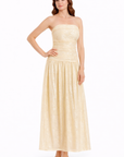Natasha Strapless Jacquard Maxi Dress