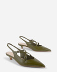 Intentionally Blank - Jax Slingback Kitten Heel - HUNTER LEATHER