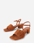 Intentionally Blank - Karizma Block Heel Sandal - CARAMEL KID SUEDE
