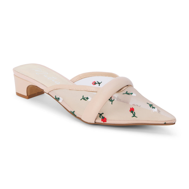 Kellan Heels - Nude Floral