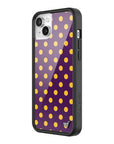 Wildflower iPhone case 14 Polka Dot | Purple and Yellow Cute