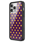 Wildflower iPhone case 14 Pro Max Polka Dot | Purple and Yellow Cute