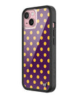 Wildflower iPhone case 15 Polka Dot | Purple and Yellow Cute
