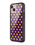 Wildflower iPhone case 15 Plus Polka Dot | Purple and Yellow Cute