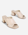 Intentionally Blank - Lefty Mule Heel - CREAM LEATHER