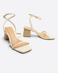 Intentionally Blank - Limo Heeled Sandal - CREAM LEATHER