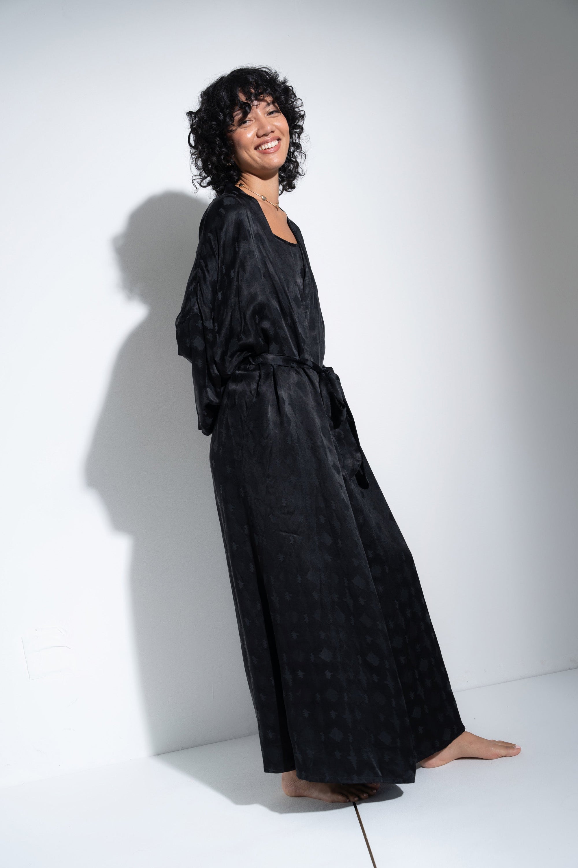 The Long Robe - Black Zig Zag