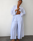 The Pinstripe Boxer Pant - Sky