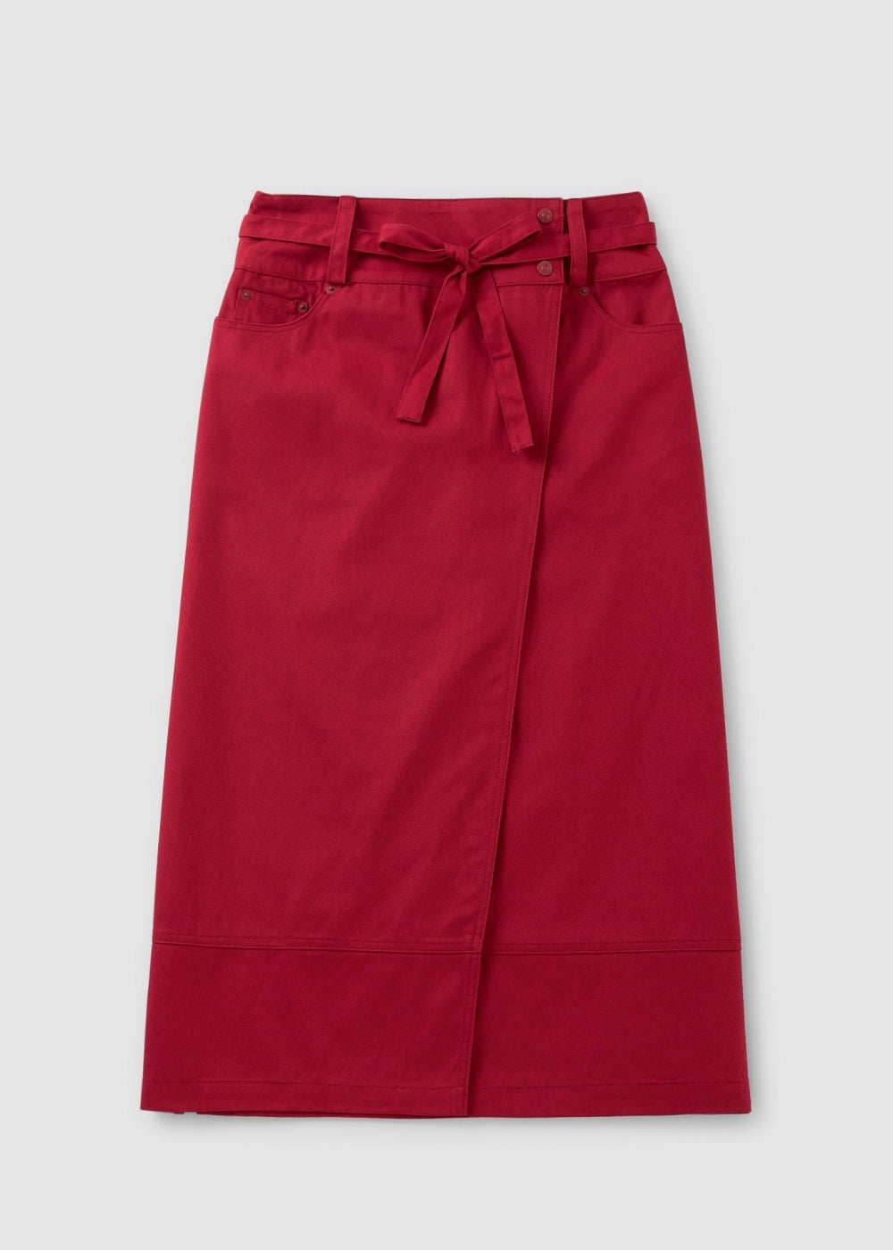 Low Rider Wrap Skirt- Campari