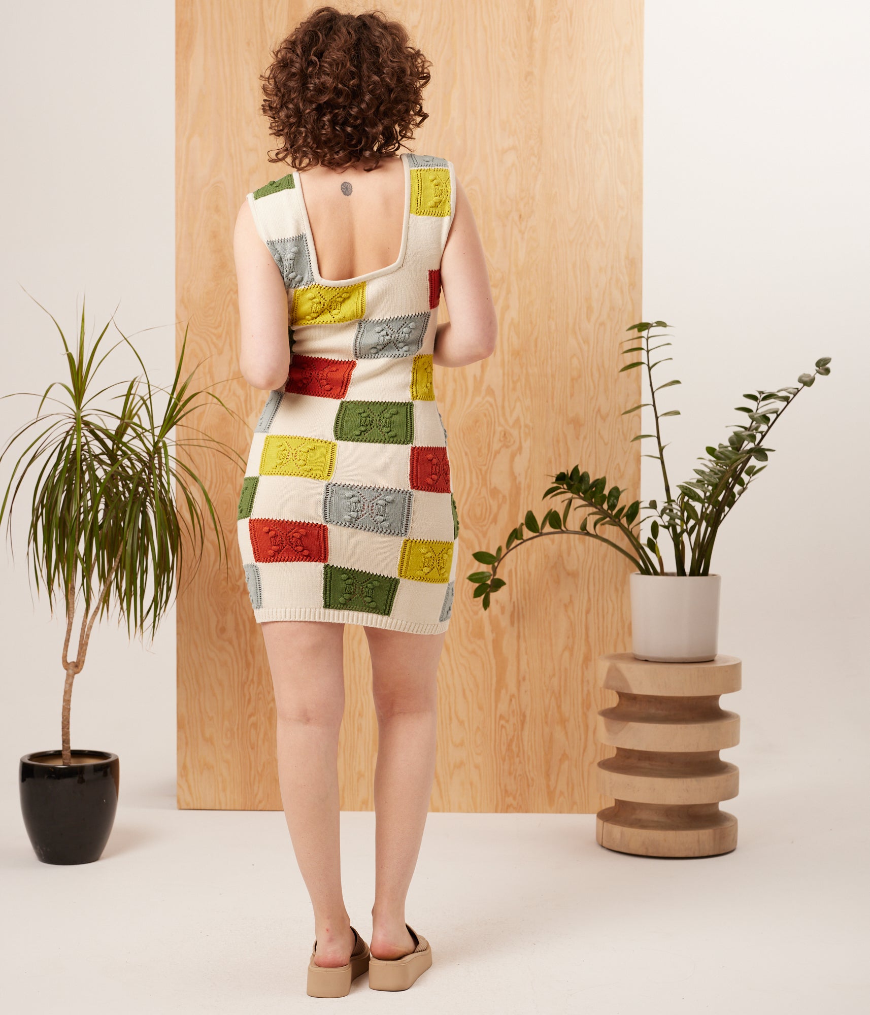 Known Supply - Lottie Dress - Bright Checker -