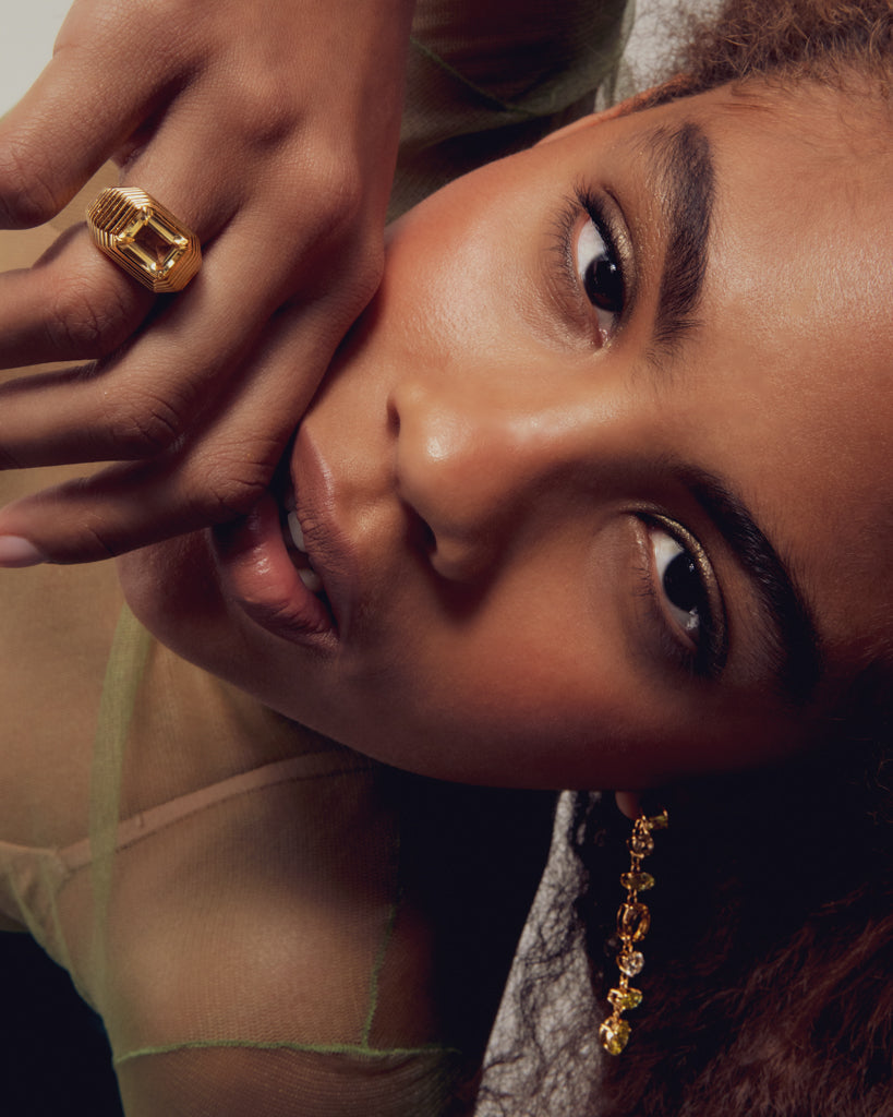 Luv Aj - The Caroline Step-Cut Ring- Citrine -