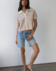 Callahan Knitwear - Mai Crochet Polo - Creme -