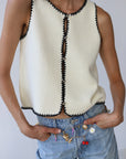 Callahan Knitwear - Mala Stitch Tank - Creme -