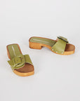 Intentionally Blank - Mar Leather Clog - OLIVE LEATHER