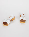 Intentionally Blank - Mar Leather Clog - WHITE LEATHER