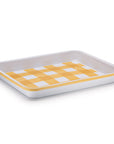 Crow Canyon Home - Max Humphrey x CCH Gingham Small Rectangle Tray - Yellow -
