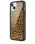 Wildflower iPhone case 14 Plus Meow Leopard Black Tan