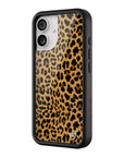 Wildflower iPhone case 17 Meow Leopard Black Tan