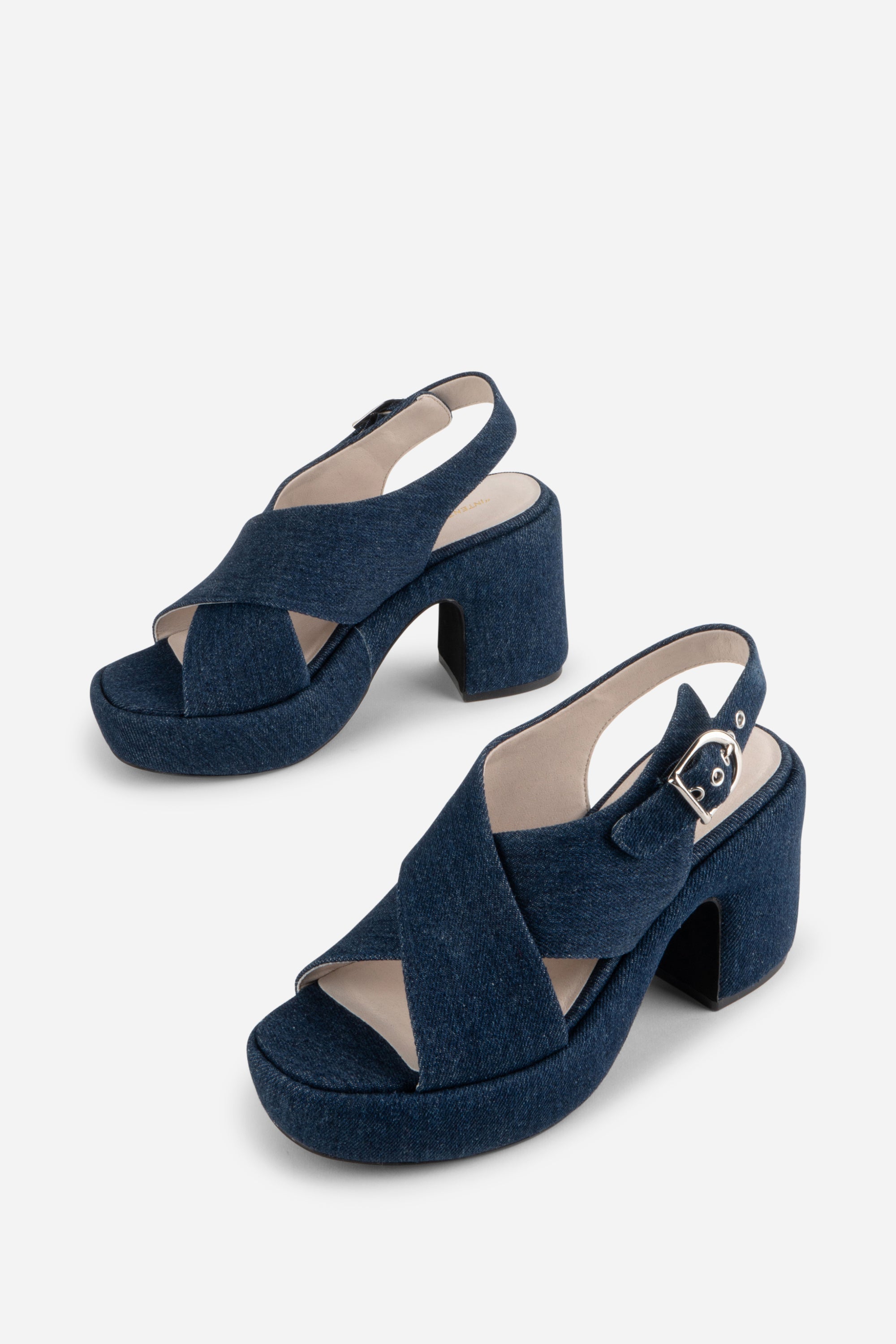 Intentionally Blank - Mindy Denim Slingback Platform Sandal -