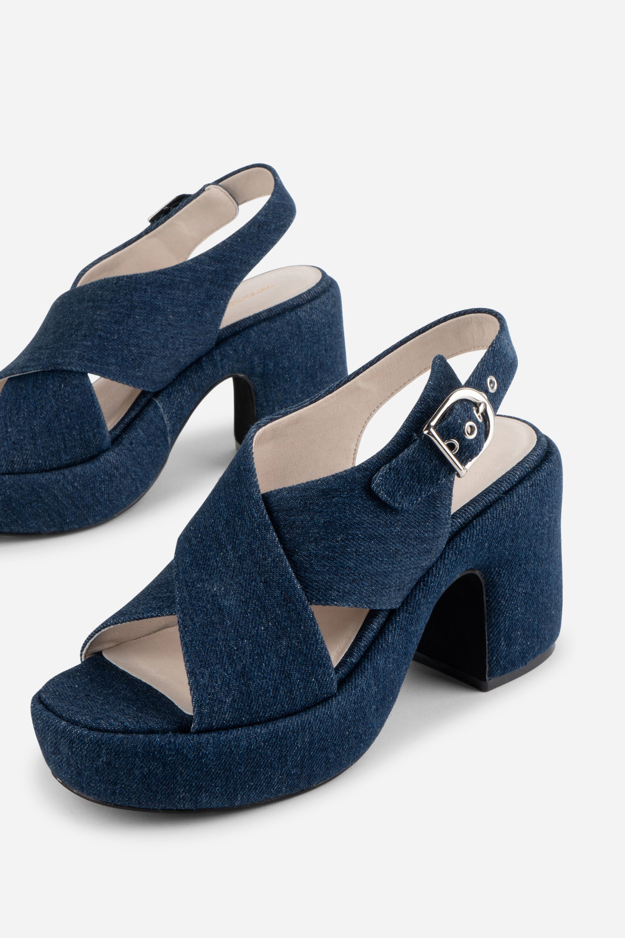 Intentionally Blank - Mindy Denim Slingback Platform Sandal -