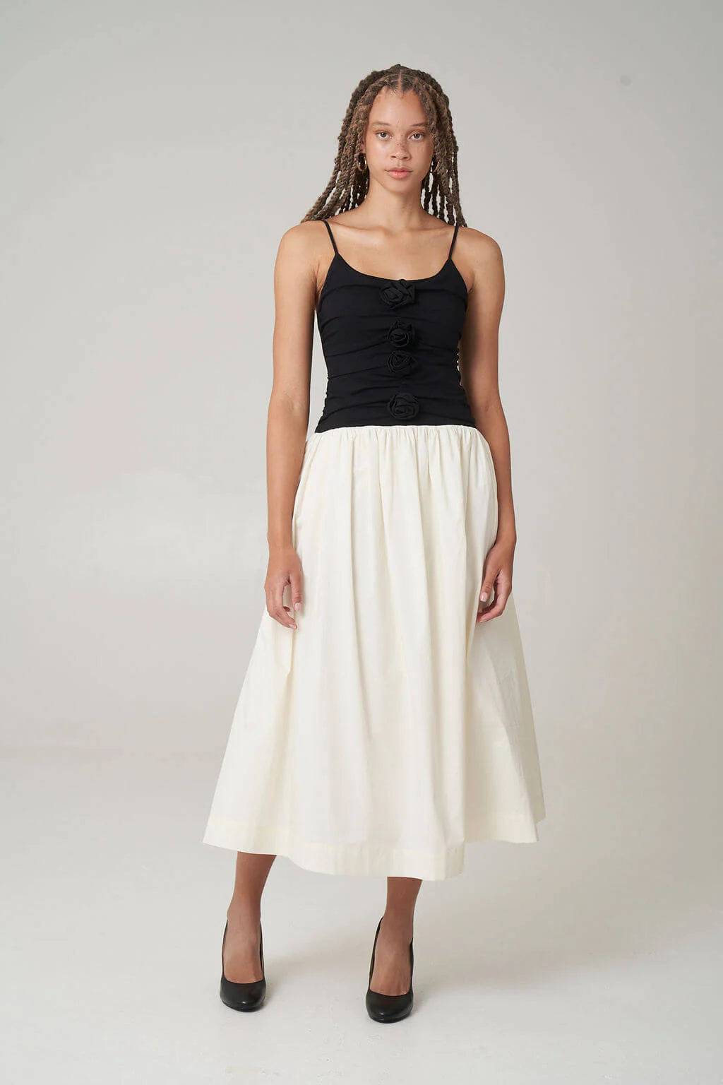 Meadow Mixed Media Midi
Dress