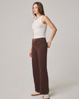 Edyson - Conrad High Rise Long Wide Leg Jeans - Chocolate -
