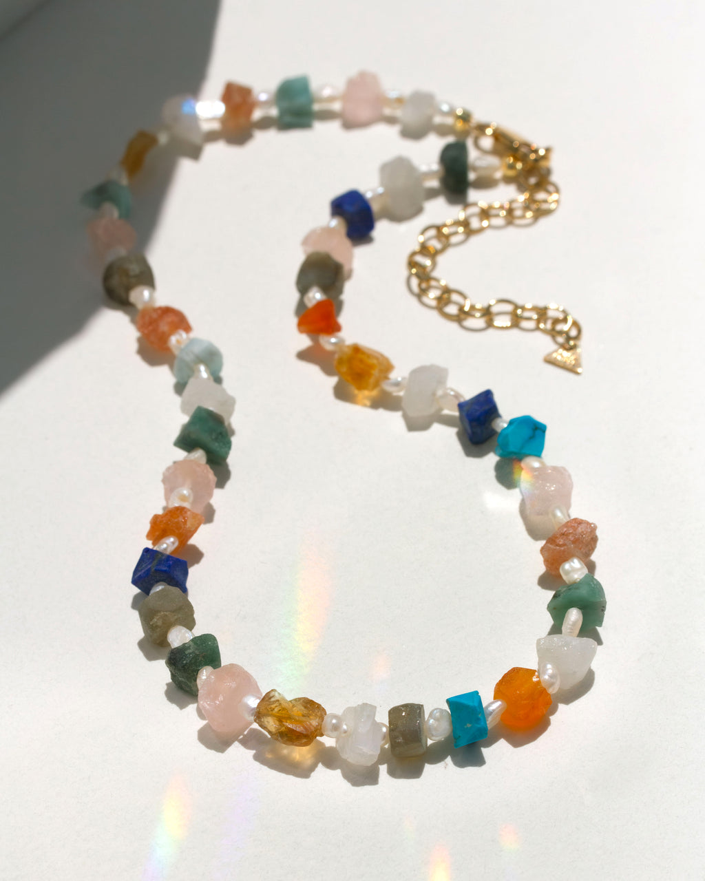 Free To Be Gemstone & Pearl Necklace
