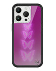 Wildflower iPhone case 16 Pro Neon Butterfly Plum Pink Cute
